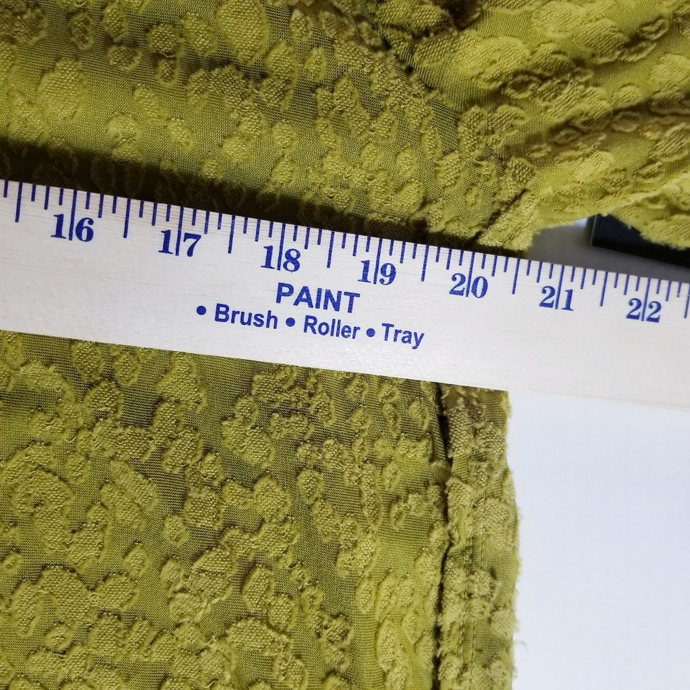 NWT SIMPLY VERA VERA WANG GREEN MUSTARD COLOR LIGHTWEIGHT BLOUSE SIZE LARGE - Picture 8 of 12